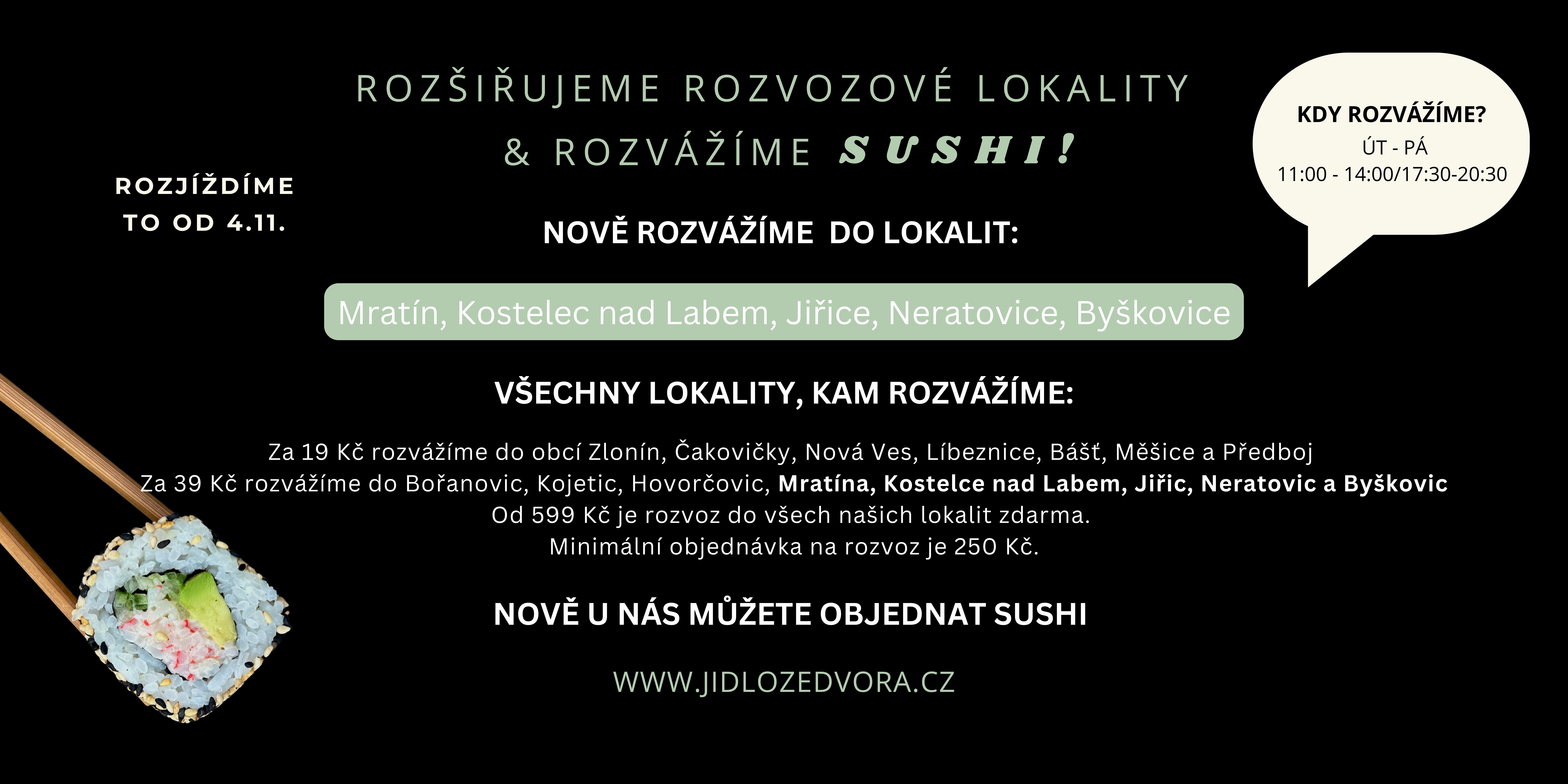 Nové rozvozy